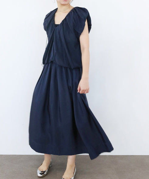 viscose satin balloon blouse